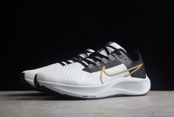 CW7356-007 Nike Air Zoom Pegasus 38 Black White Gold Running Shoes-2