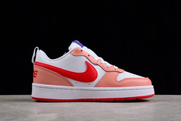 Discount Nike Court Borough Low 2 White/Pink-Blue Sneakers BQ5448-119-1