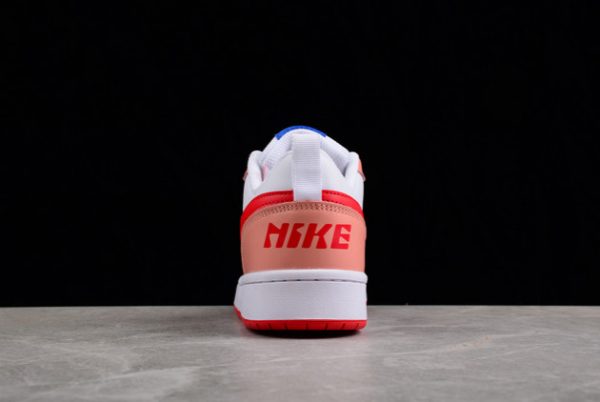 Discount Nike Court Borough Low 2 White/Pink-Blue Sneakers BQ5448-119-2