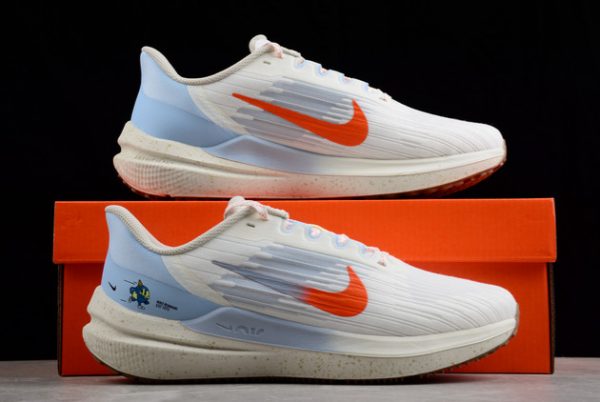 DX6048-181 Nike Air Zoom Winflo 9 White Blue Orange Running Shoes-4