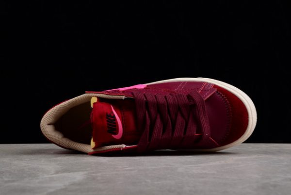 Fashion 2022 Nike Blazer Low Jumbo Burgundy/Hot Pink DQ1470-600-3