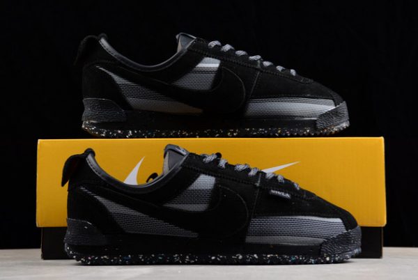Shop Union x Nike Cortez Black/Dark Grey Sneakers DR1413-006-4
