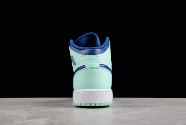 Best Selling Air Jordan 1 Mid Blue Mint Basketball Shoes 554725-413-2