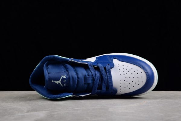 Best Selling Air Jordan 1 Mid Blue Mint Basketball Shoes 554725-413-3