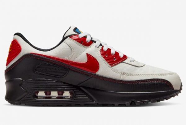 Buy 2022 Nike Air Max 90 SE “Sail Red” Lifestyle Shoes DX3276-133-1