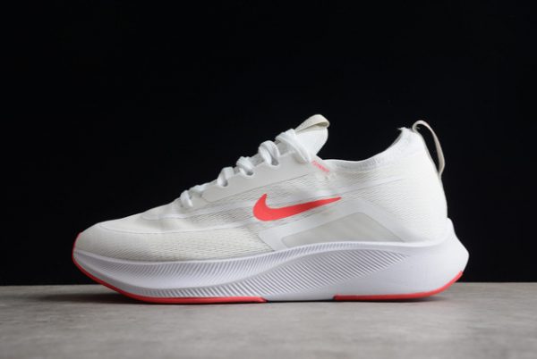 Classic 2022 Nike Zoom Fly 4 White Red Road Lifestyle Shoes CT2392-006