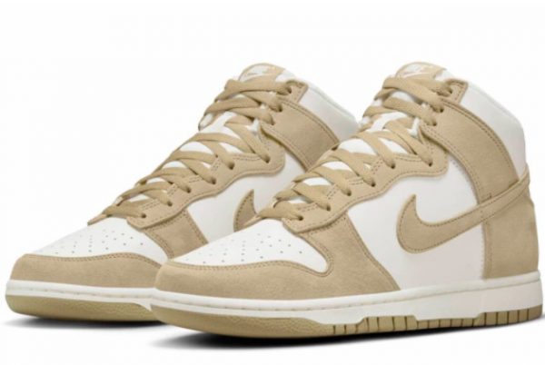 Discount 2022 Nike Dunk High White Tan Suede For Sale DQ7679-001-2