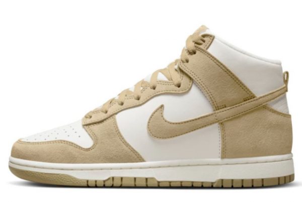 Discount 2022 Nike Dunk High White Tan Suede For Sale DQ7679-001