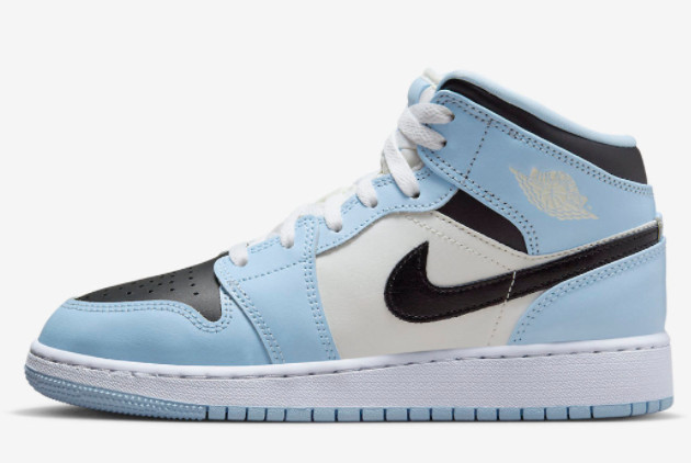Best Selling 2022 Air Jordan 1 Mid GS “Ice Blue” Basketball Shoes 555112-401