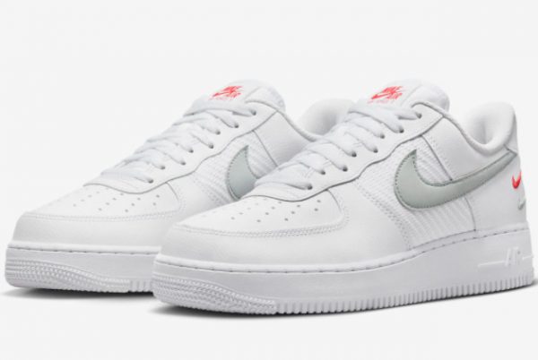 Classic 2022 Nike Air Force 1 Low White/Wolf Grey-Picante Red FD0666-100-2