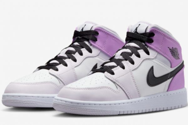 Nike Air Jordan 1 Mid GS “Barely Grape” Basketball Shoes DQ8423-501-2