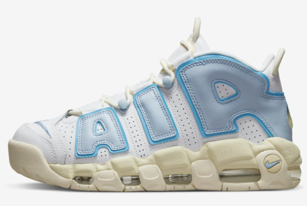 New 2023 Nike Air More Uptempo White Blue Sail Sneakers FD9869-100