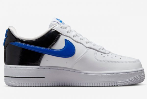 2023 Leather Nike Air Force 1 Low Blue Black Patent DQ7570-400-1