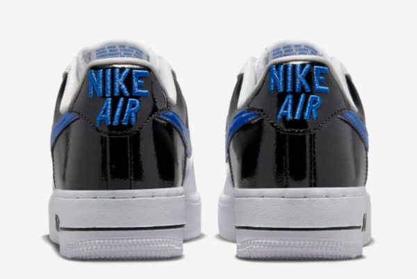 2023 Leather Nike Air Force 1 Low Blue Black Patent DQ7570-400-3