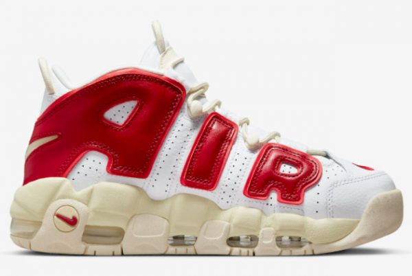 Latest 2023 Nike Air More Uptempo White/Red Sneakers FN3497-100-1
