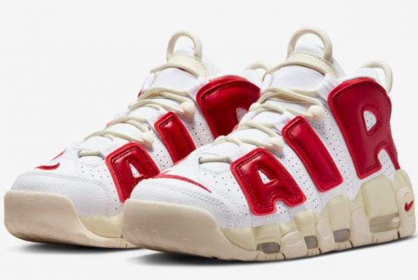Latest 2023 Nike Air More Uptempo White/Red Sneakers FN3497-100-2