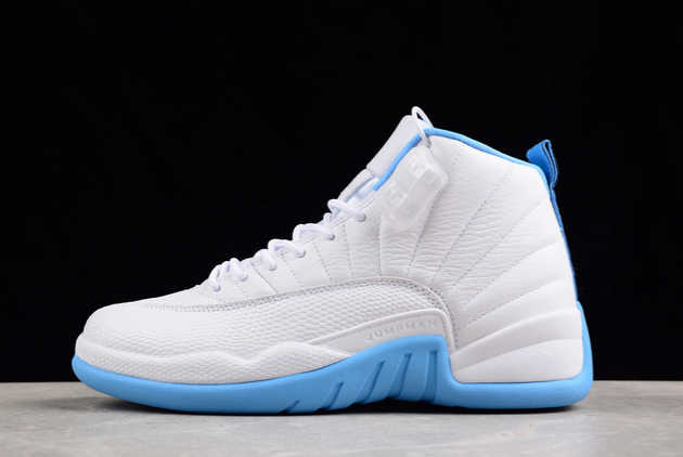 308243-142 New Air Jordan 12 Retro White University Blue Basketball Shoes