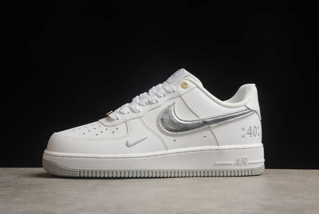 2023 Discount Nike Air Force 1 '07 Low 40th anniversary White Silver XP9688-760 Shoes