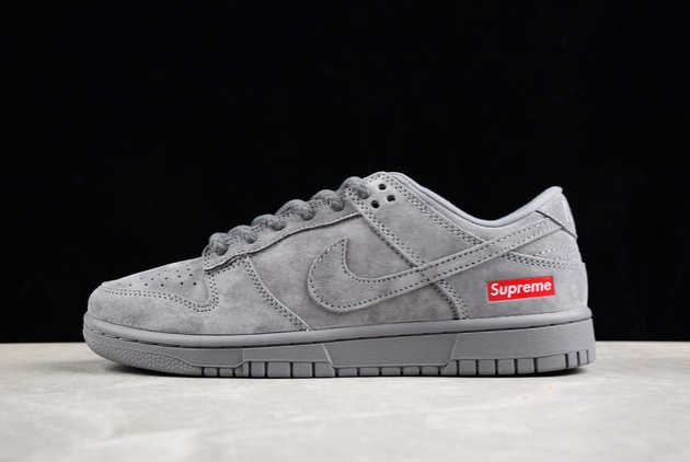 2023 Discount Supreme x Nike SB Dunk Low Ink Grey FC1688-121 Shoes
