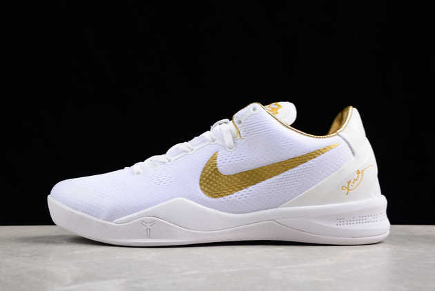 2023 New Nike Kobe 8 Protro White Gold FV6325-100 Basketball Shoes