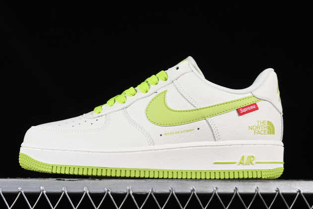Buy 2023 Latest Supreme x The North Face x Nike Air Force 1 '07 Low White Green SU2305-011 Shoes