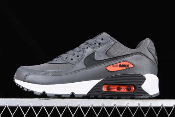 New 2023 Nike Air Max 90 Dark Grey Iron Grey/Black/Total Orange CW7481-001 Shoes