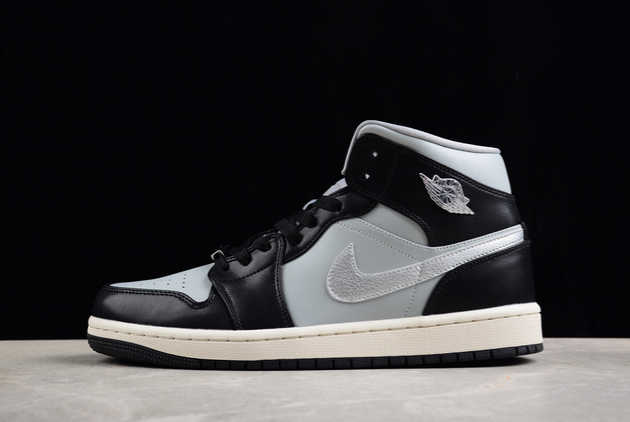 2024 Release FB9892-002 Air Jordan 1 Mid SE Black Chrome AJ1 Basketball Shoes