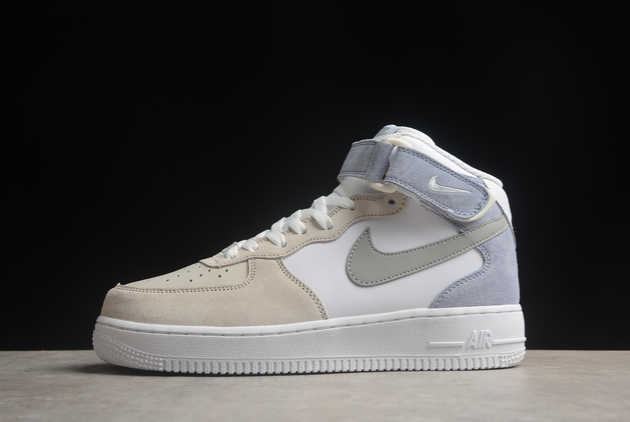 2024 Release Nike Air Force 1 '07 Mid Suede Paris Sky Grey AL6896-557 Basketball Shoes