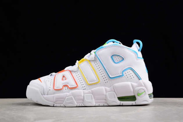 Shop the 2024 Nike Air More Uptempo White Multi-Color FJ4624-100 Basketball Shoes