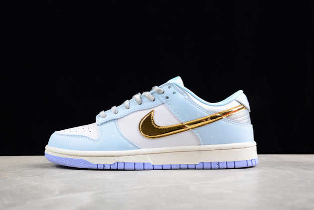 2024 Nike Dunk Low Next Nature White Blue Gold DD1873-400 Basketball Shoes