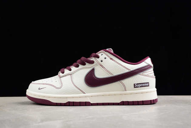 2024 Supreme x Nike SB Dunk Low Dark Red Off White RM2308-235 Basketball Shoes