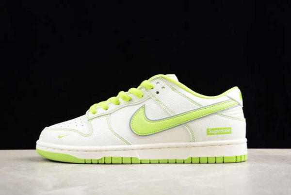 2024 Supreme x Nike SB Dunk Low White Green RM2308-238 Basketball Shoes