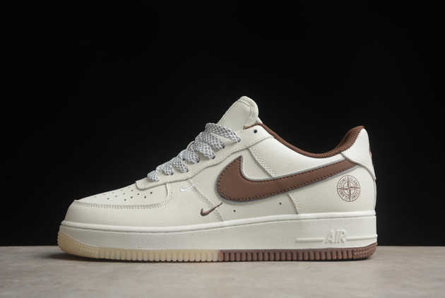 2024 Nike Air Force 1 Low White Brown SL-240444 Basketball Shoes