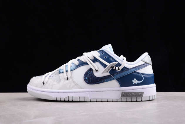 2024 Nike Dunk Low PandaPranke White Blue DV0831-101 Basketball Shoes