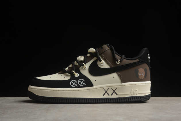 Where to Buy The 2024 Kaws x Nike Air Force 1 07 Low Brown Black Off White KS6869-888 Shoes