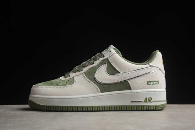 Where to Buy The 2024 Supreme x Nike Air Force 1 07 Low Suede Grey Dark Blue ME2392-103 Shoes