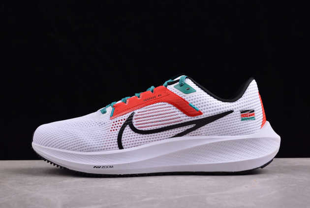 2024 Nike Air Zoom Pegasus 40 White Red Green Black FN0024-100 Shoes