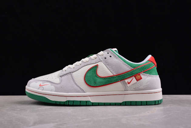 2024 Nike SB Dunk Low Year of the Dragon Grey Green Red CR8033-505 Shoes